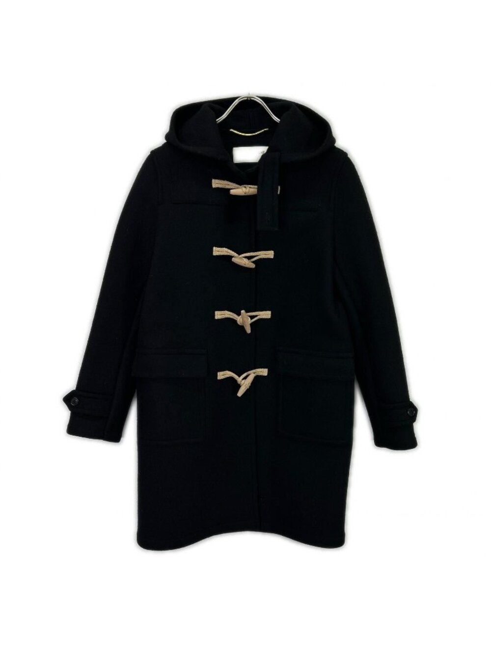 Saint Laurent Paris Hedi Slimane Era Black Wool Melton Duffle Coat 38